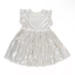 Pink Chicken Girls' Metallic Lamé Dress